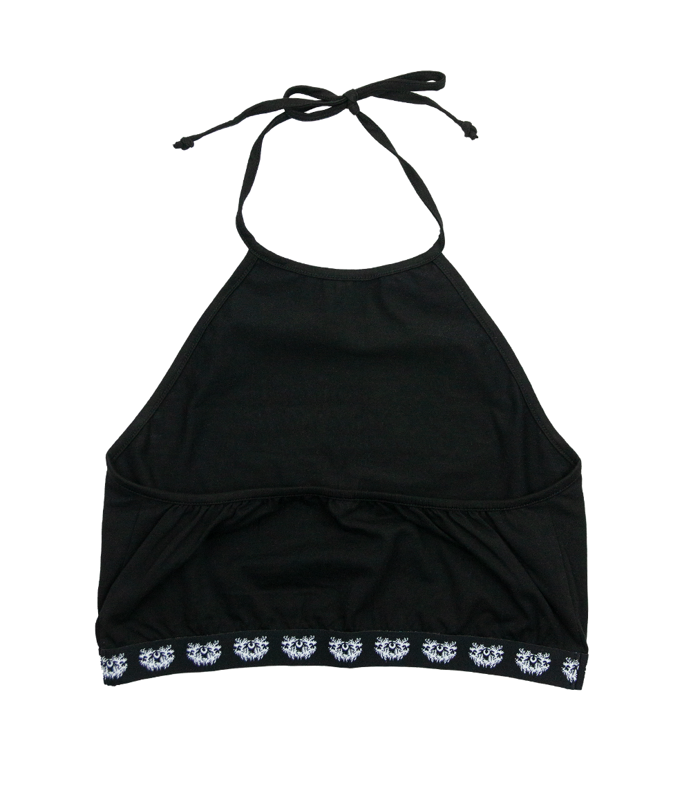 Lorna Shore Womens Logo Halter Crop Top