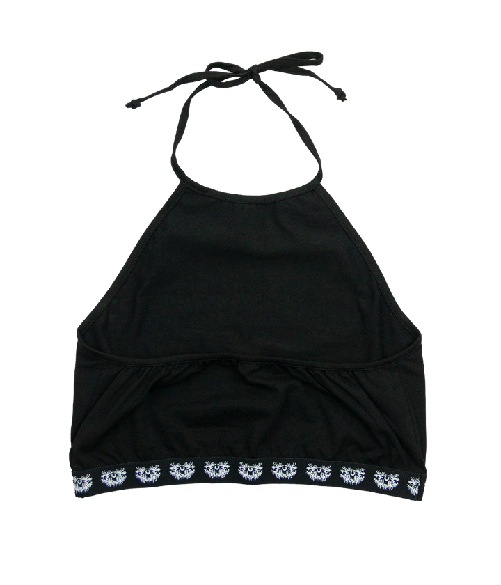 Lorna Shore Womens Logo Halter Crop Top