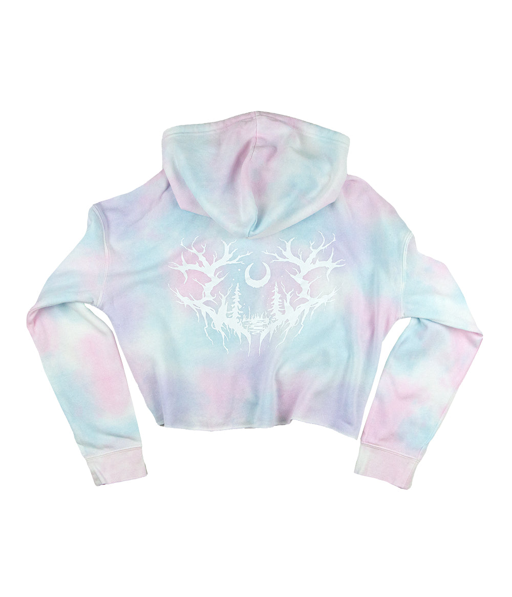 Women's cropped tie dye sweatshirt sale