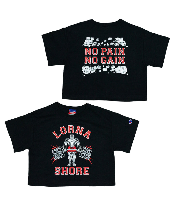 Lorna Shore No Pain No Gain Champion Womens Crop Shirt